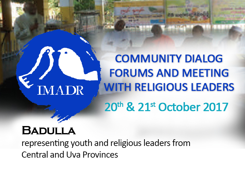 COMMUNITY DIALOG FORUMS AND MEETING WITH RELIGIOUS LEADERS - 2017